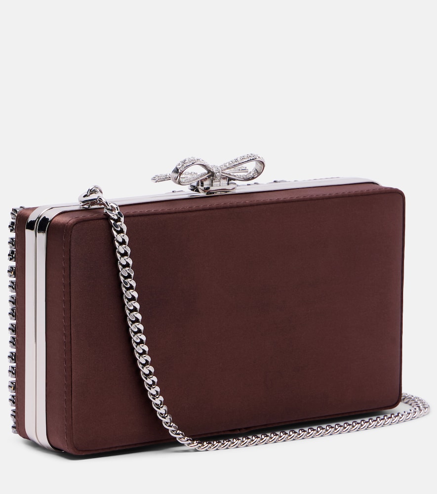 Bow Crystal-Embellished Clutch