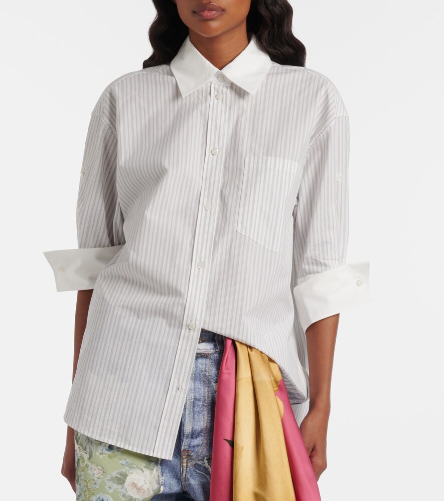 Acne Studios Striped cotton poplin shirt