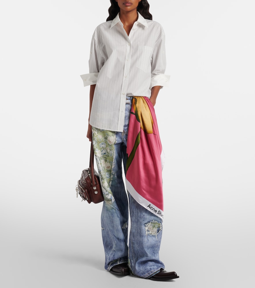  Acne Studios Acne Studios Camicia In Popeline Di Cotone A Righe 