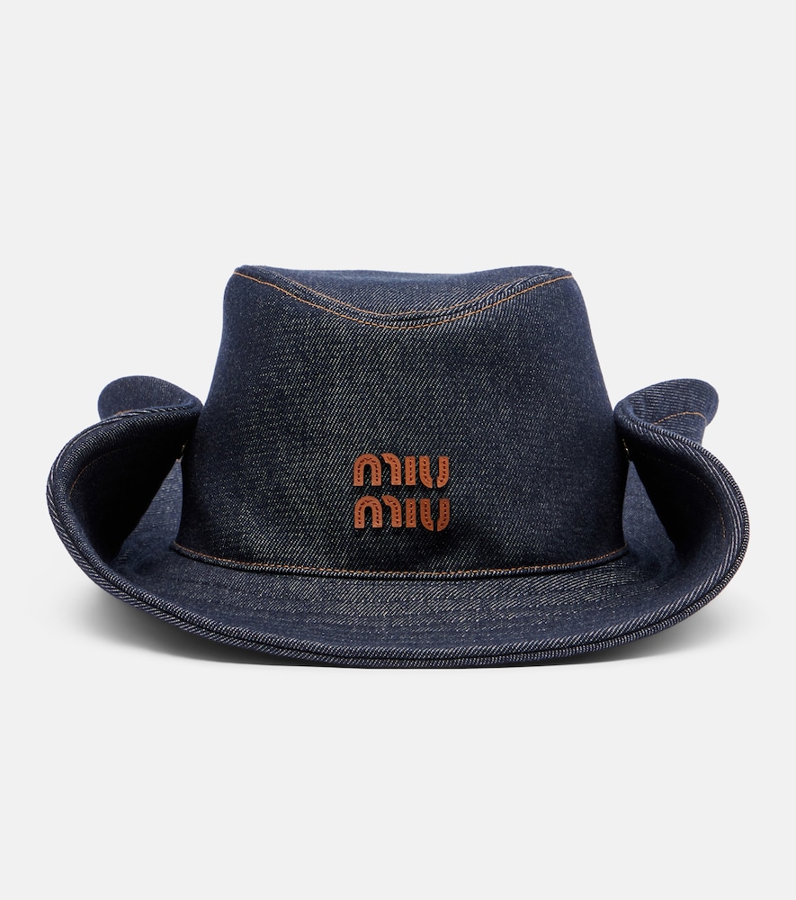 Miu Miu Denim Cowboy Hat In Blue