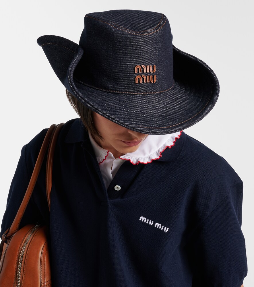 Miu Miu Denim cowboy hat