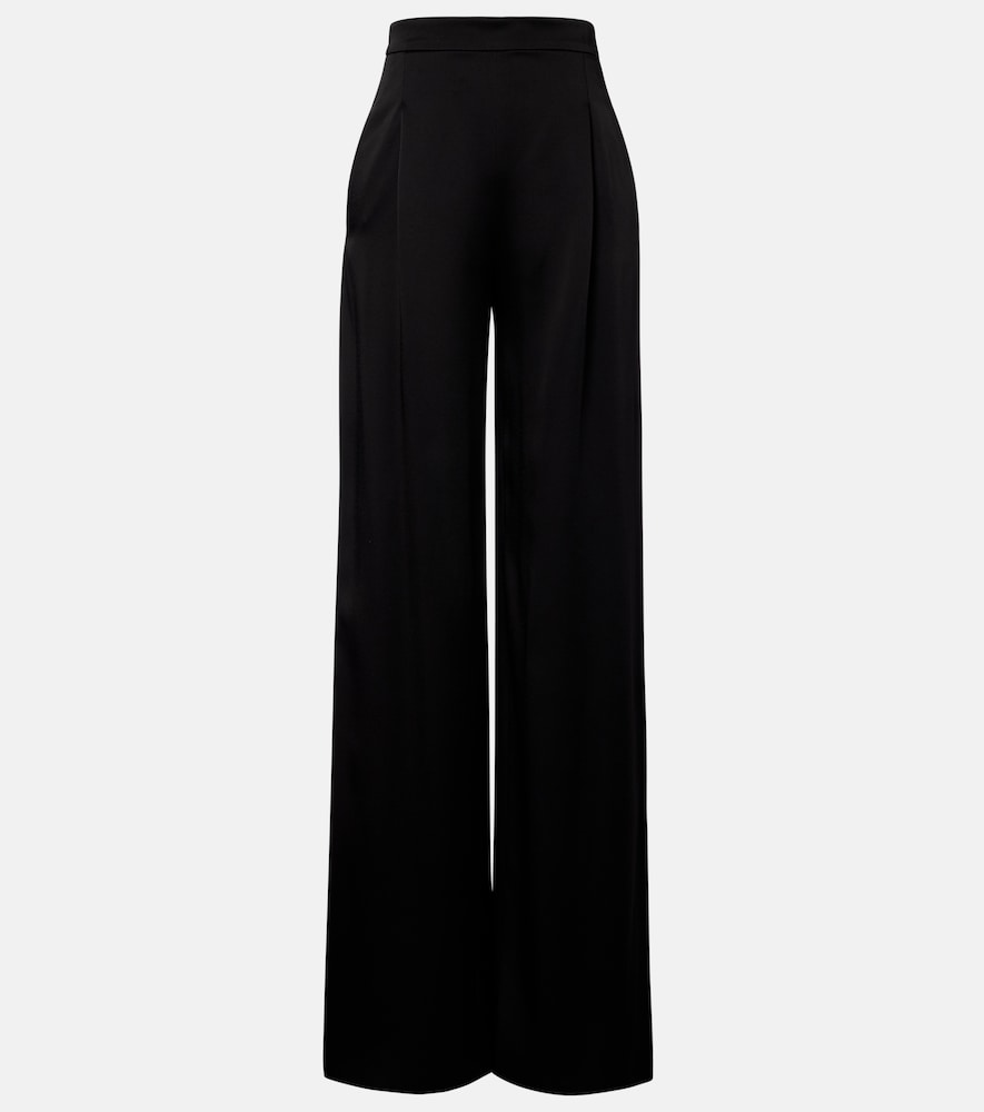 Max Mara Damen Schwarz Weite Hose Aus Crêpe - MyTheresa