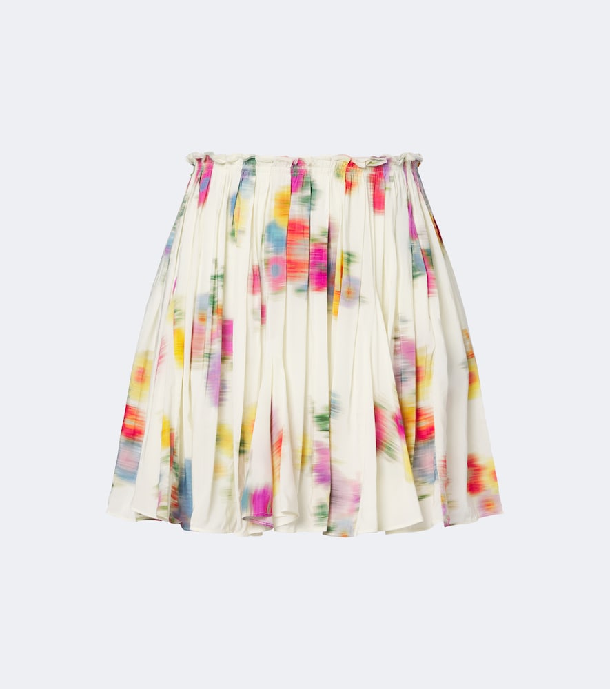 Livy Pleated Printed Miniskirt