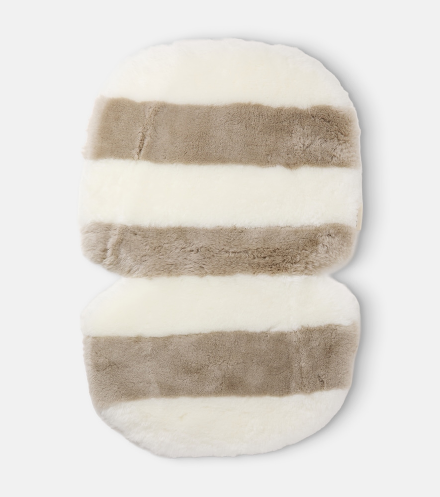Binibamba Baby Snuggler® Striped Shearling Stroller Liner In Multicoloured