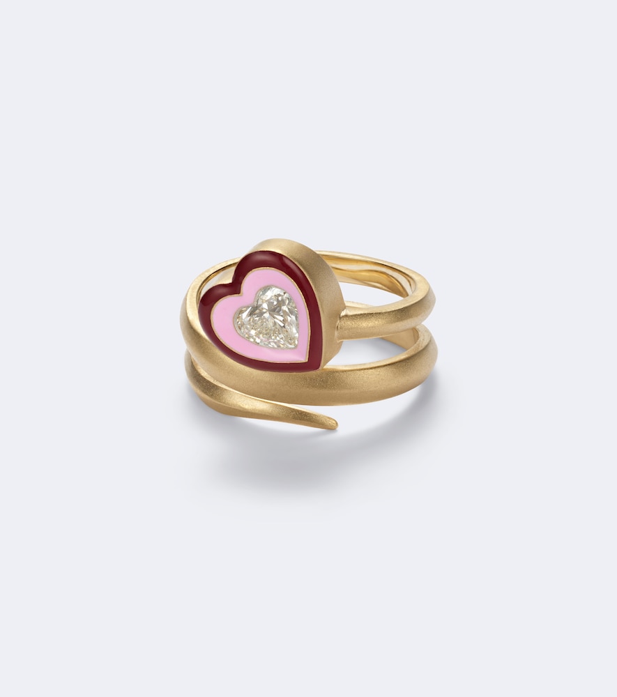 Ring Love Loop aus 18kt Gelbgold mit Diamant