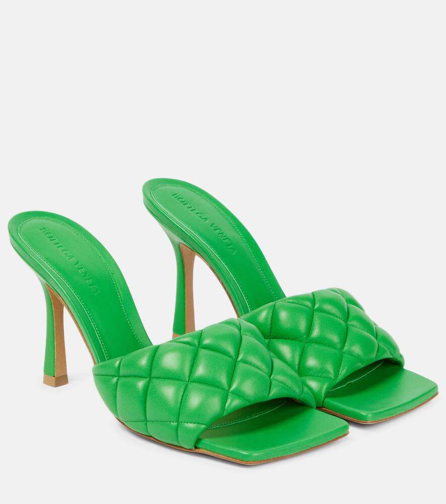 Bottega Veneta Padded Stretch Mule Sandals In Parakeet
