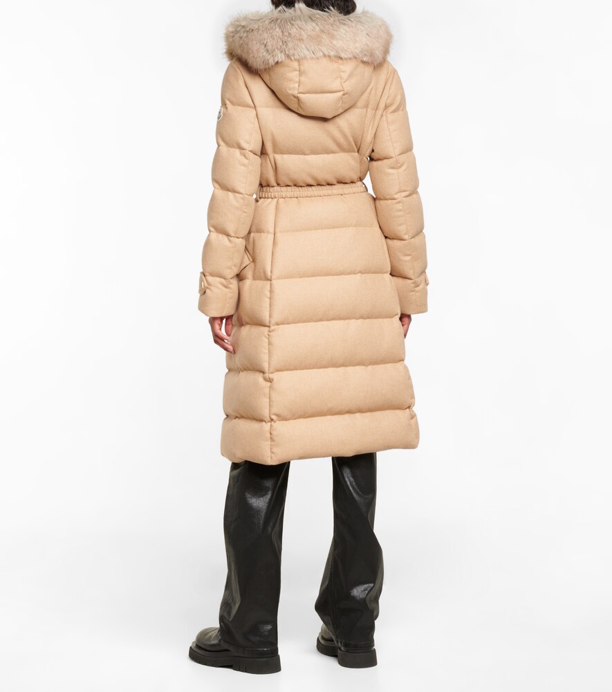 Moncler Black Down Danubelong Coat 