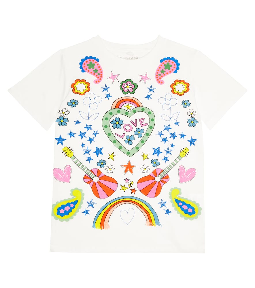 Stella Mccartney Graphic-print Cotton T-shirt In Ivory
