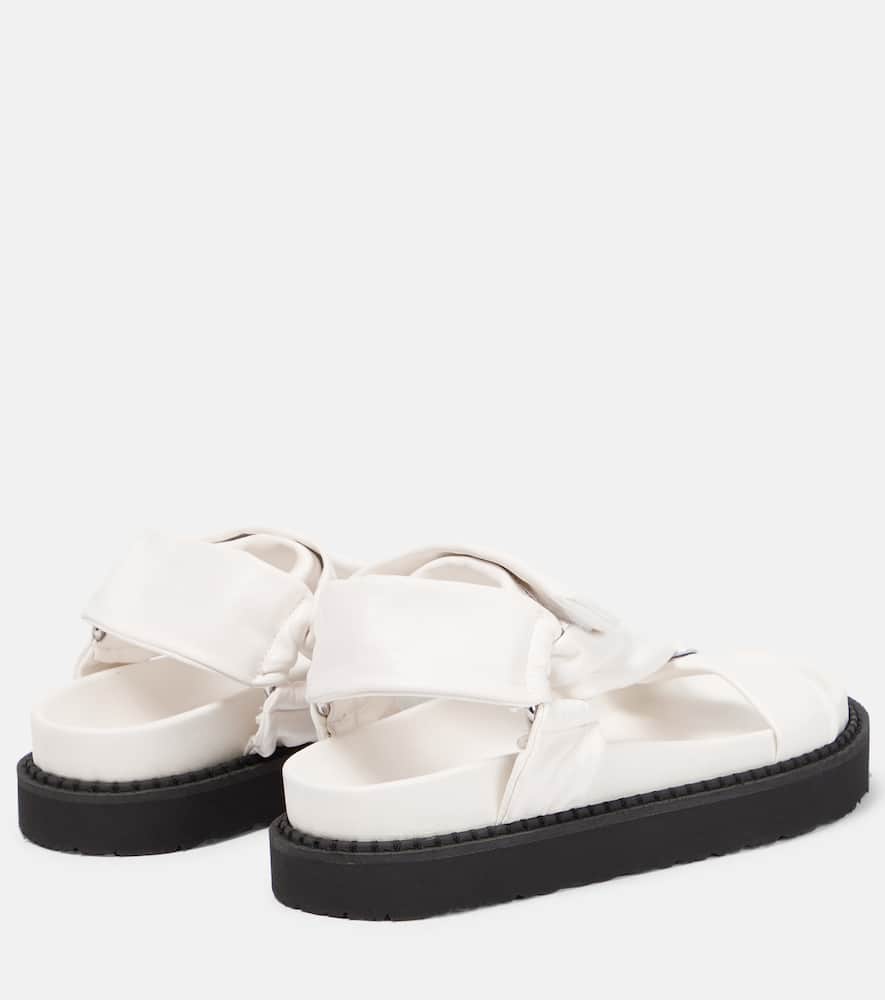 Isabel Marant Naori Leather Sandals In White