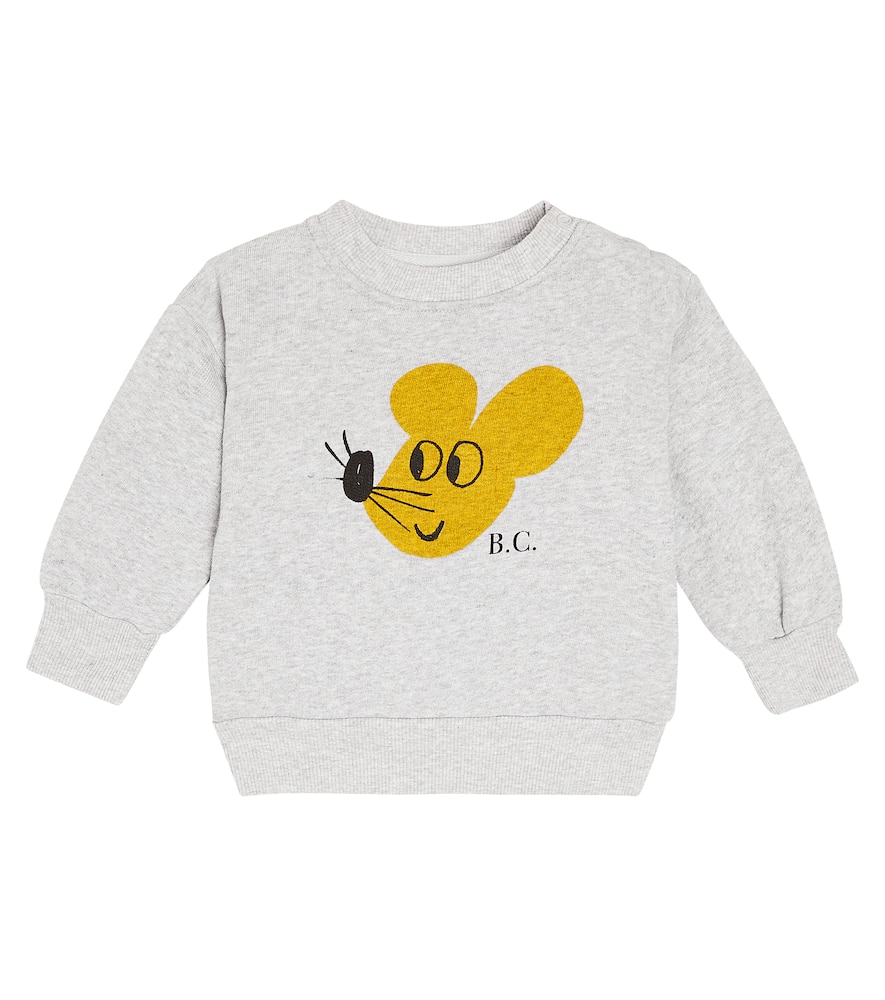 Shop Bobo Choses Baby Mouse Cotton Jersey Sweatshirt In Grey