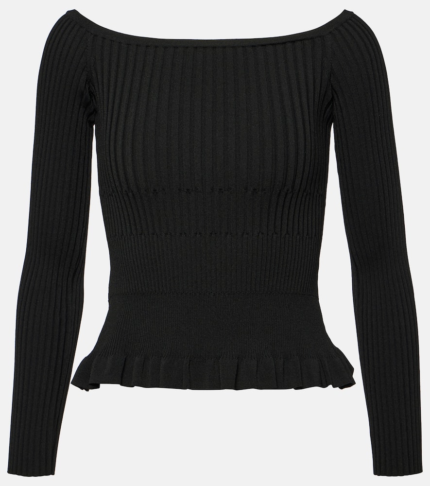 Shop Altuzarra Kent Off-shoulder Top In Black