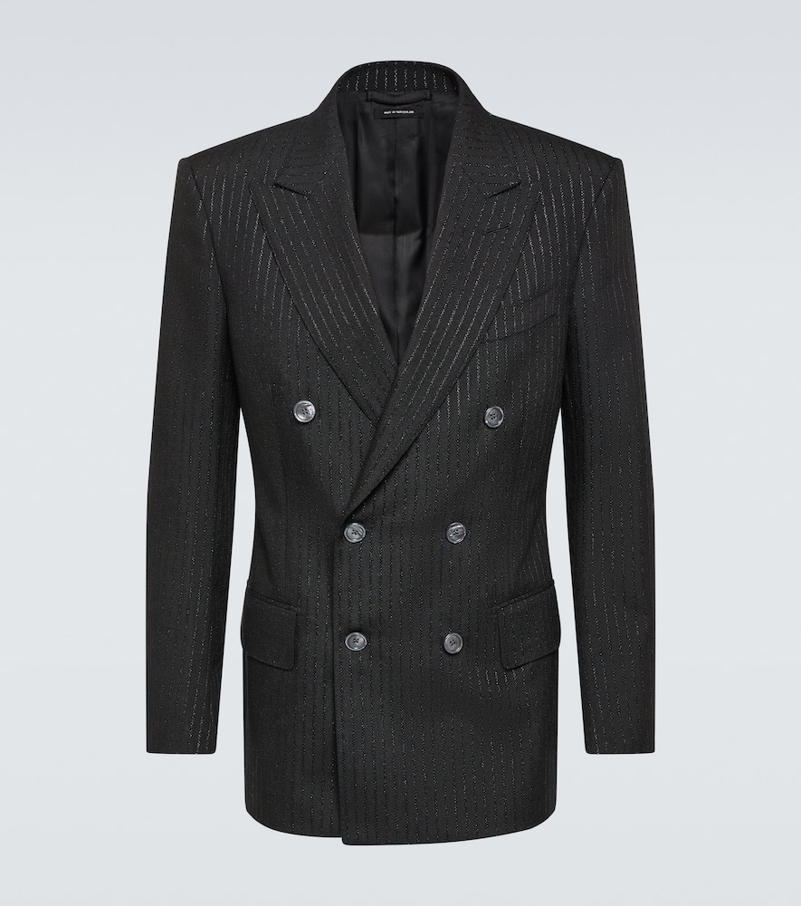 Tom Ford Atticus striped mohair-blend jacquard blazer