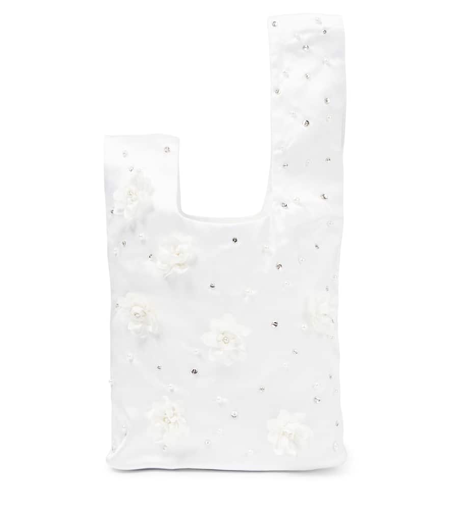 Tutu Du Monde Assemblage embellished silk satin clutch