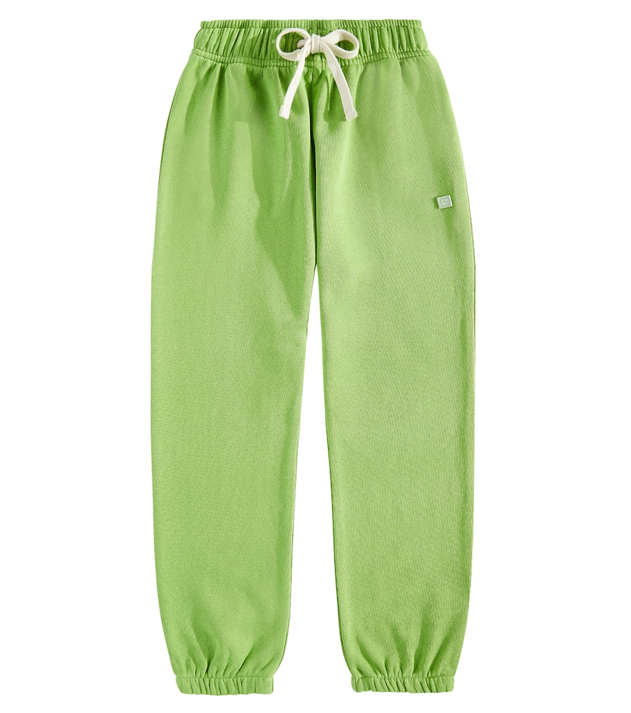 Acne Studios Frack Face Cotton Sweatpants In Green