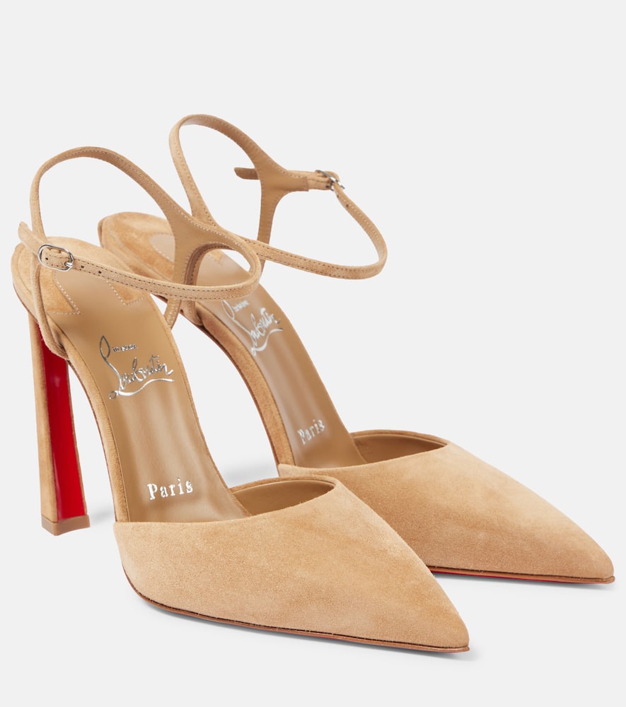 Christian Louboutin Condora Riviera Ankle Strap Pump In Beige