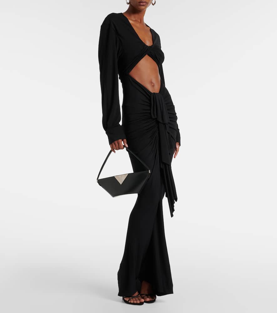 Christopher Esber Vivenda Draped Jersey Maxi Dress In Black