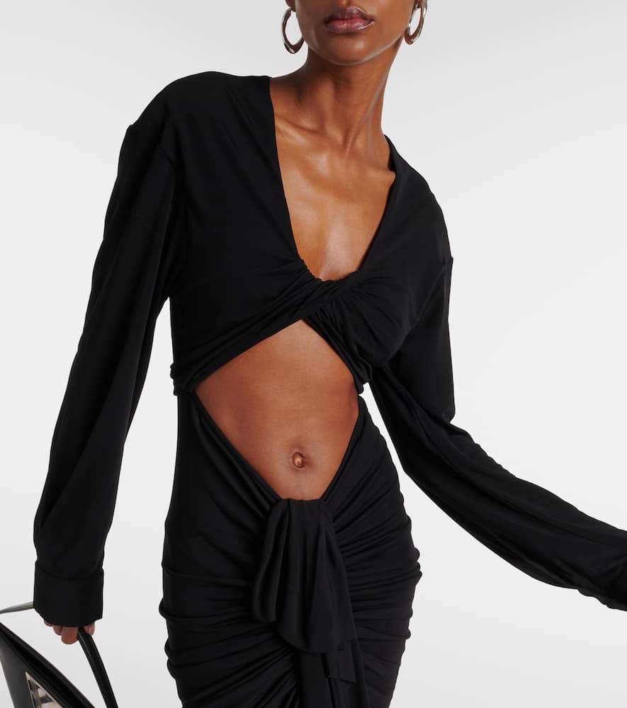 Christopher Esber Vivenda Draped Jersey Maxi Dress In Black