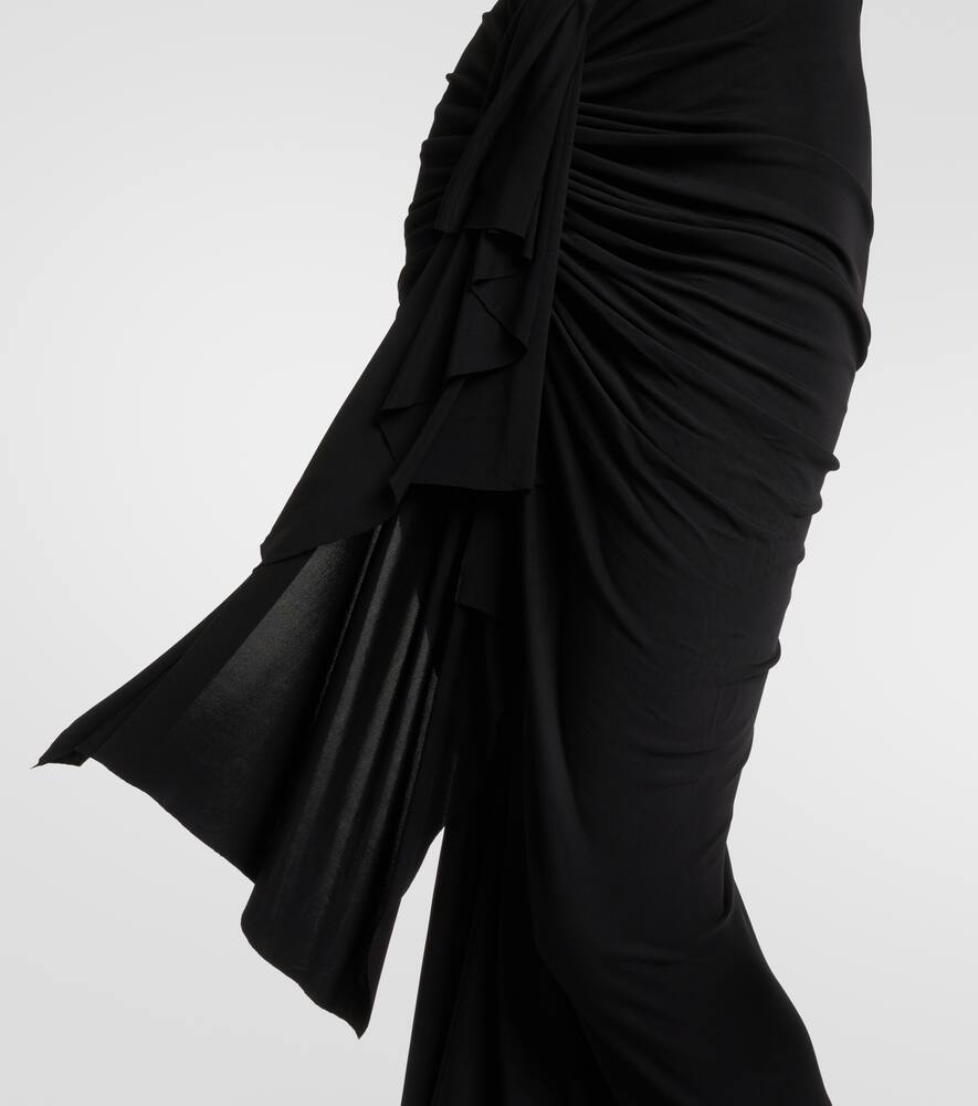 Christopher Esber Vivenda Draped Jersey Maxi Dress In Black