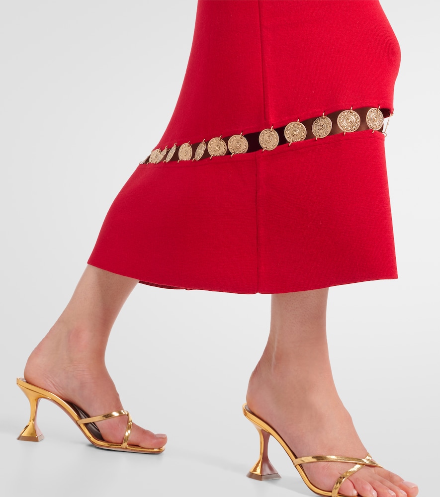  Rabanne Rabanne Maxikleid Aus Einem Wollgemisch 