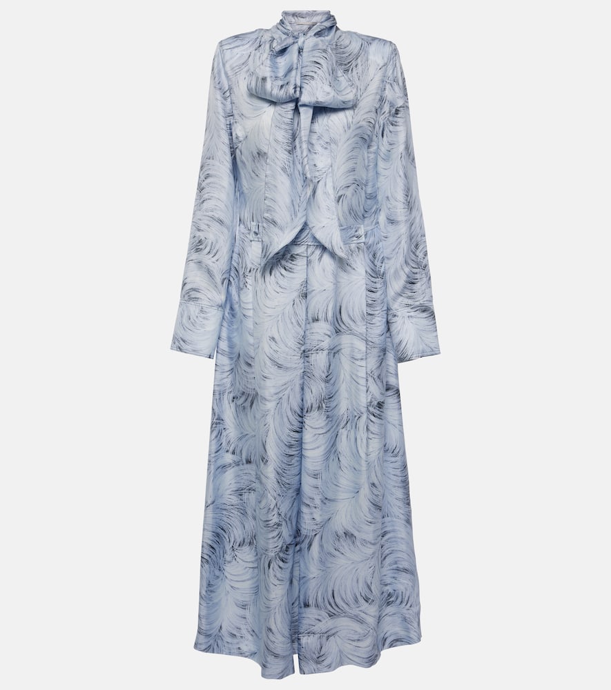 Printed silk maxi dress