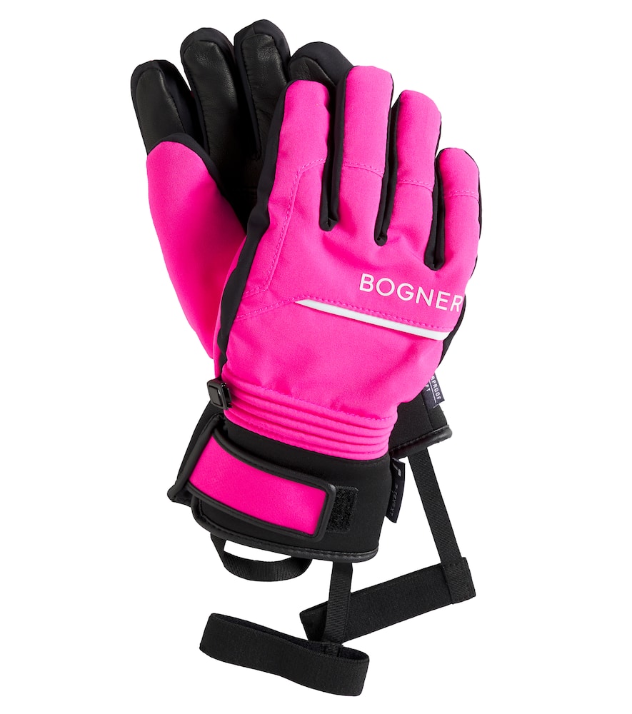 Bogner Kids Leather-trimmed gloves