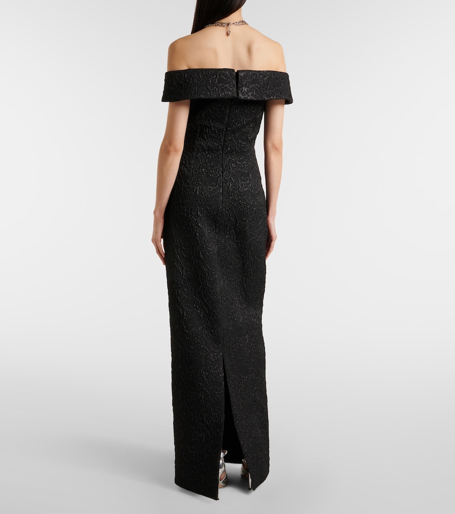  Emilia Wickstead Emilia Wickstead Off-shoulder-robe Sima Aus Cloqué 