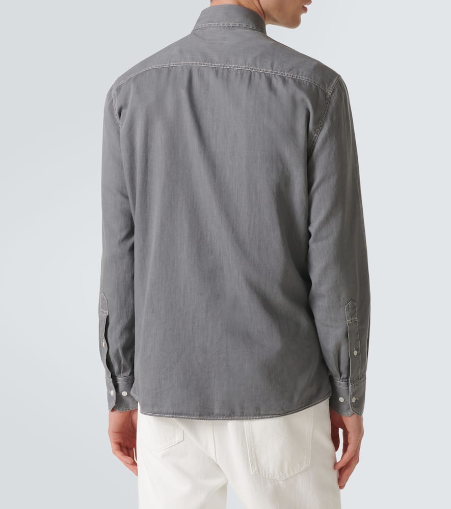 Brunello Cucinelli Cotton Shirt In Grau
