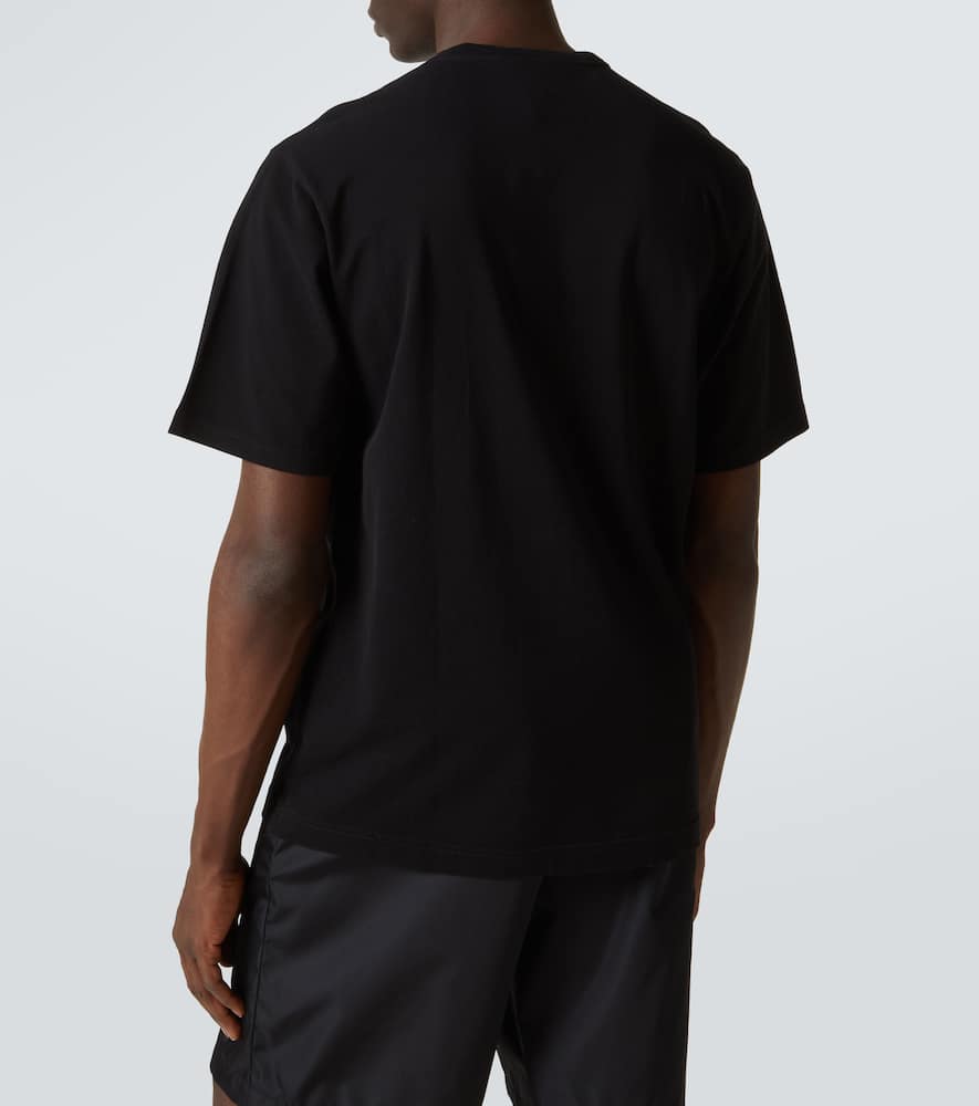 Dolce & Gabbana Logo Piqué T-shirt Black In Black