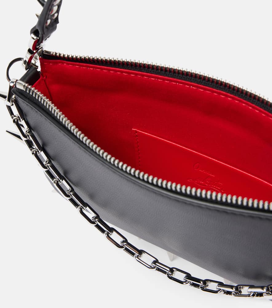 CHRISTIAN LOUBOUTIN LOUBILA MINI SPIKED LEATHER SHOULDER BAG