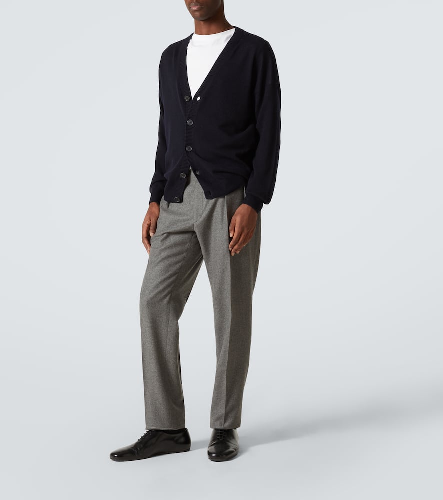 Prada Cashmere Cardigan Luxurious Front Pockets In Blue