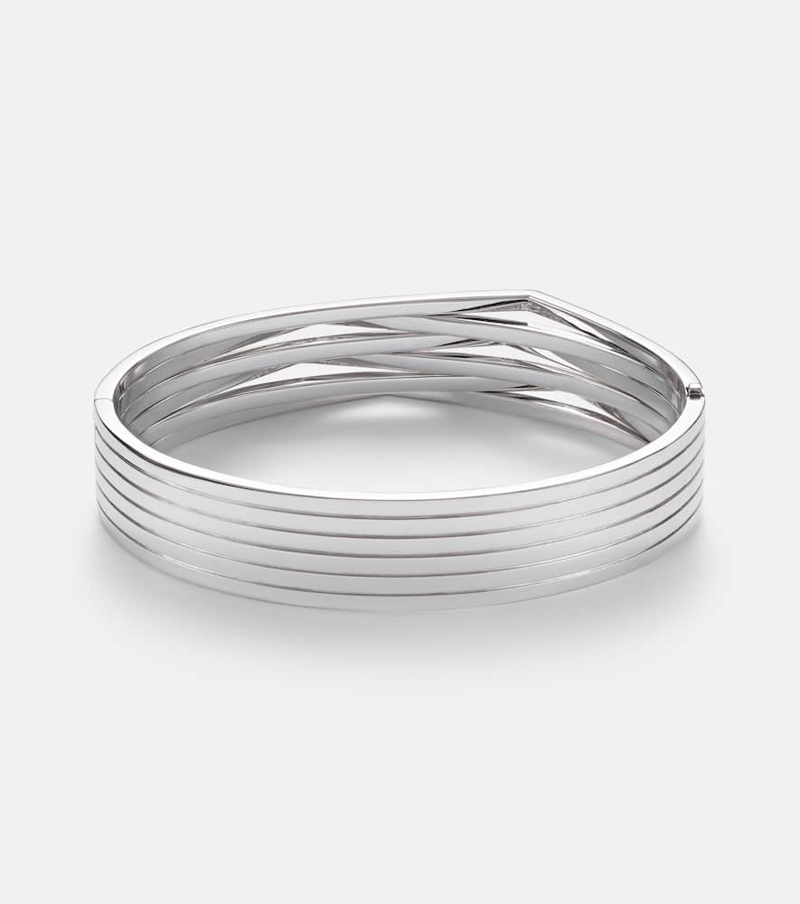 Repossi Antifer 18kt White Gold Cuff Bracelet With Diamonds In Metallic