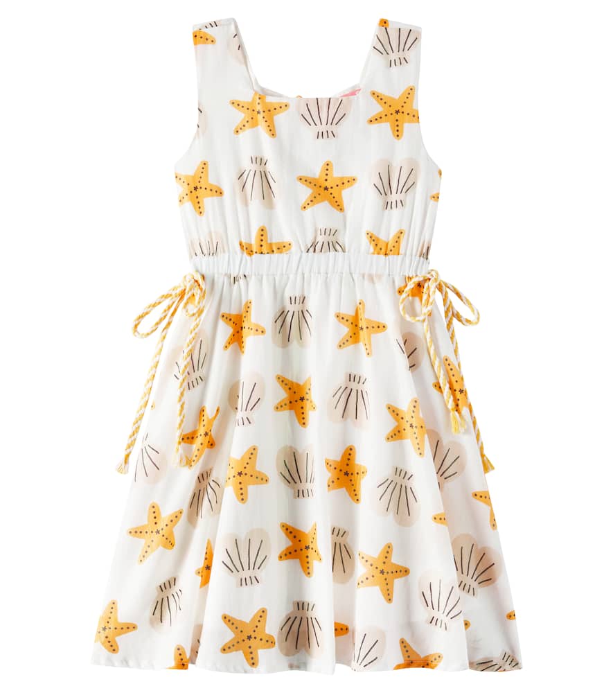 Fabula Starfish Printed Cotton-blend Dress In Multicoloured