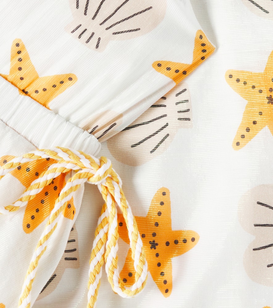 Fabula Starfish Printed Cotton-blend Dress In Multicoloured