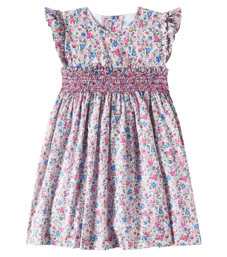 La Coqueta Frida Floral Cotton Dress In Multicolor