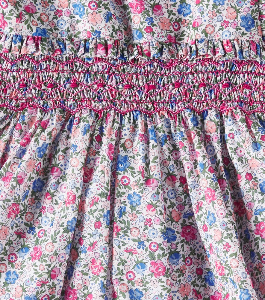 La Coqueta Frida Floral Cotton Dress In Multicolor