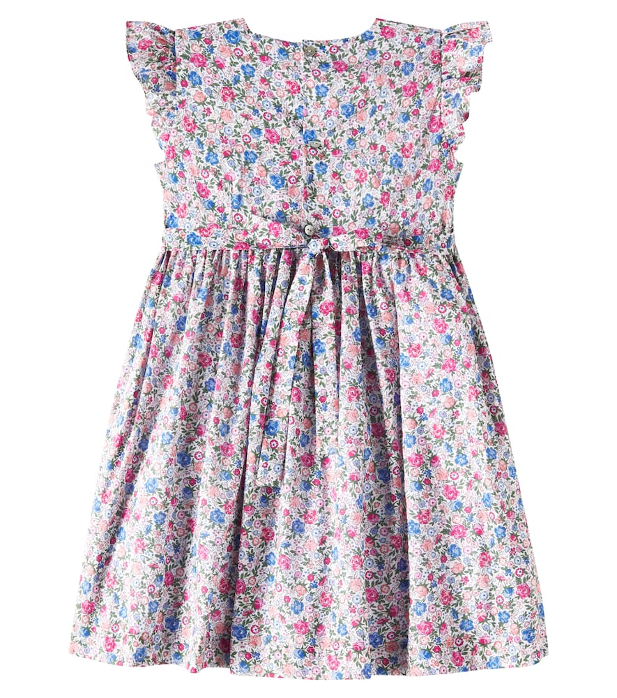 La Coqueta Frida Floral Cotton Dress In Multicolor