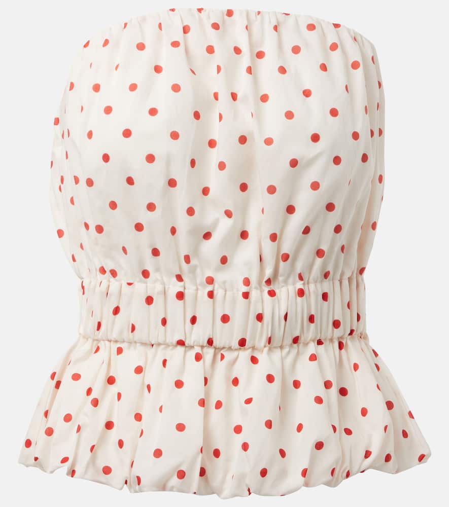 Aurelia polka-dot linen top