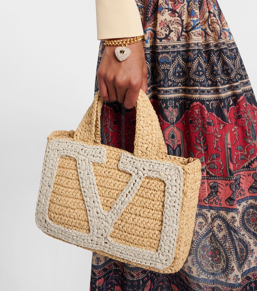 Valentino Large Raffia Viva Superstar Crochet Tote Bag