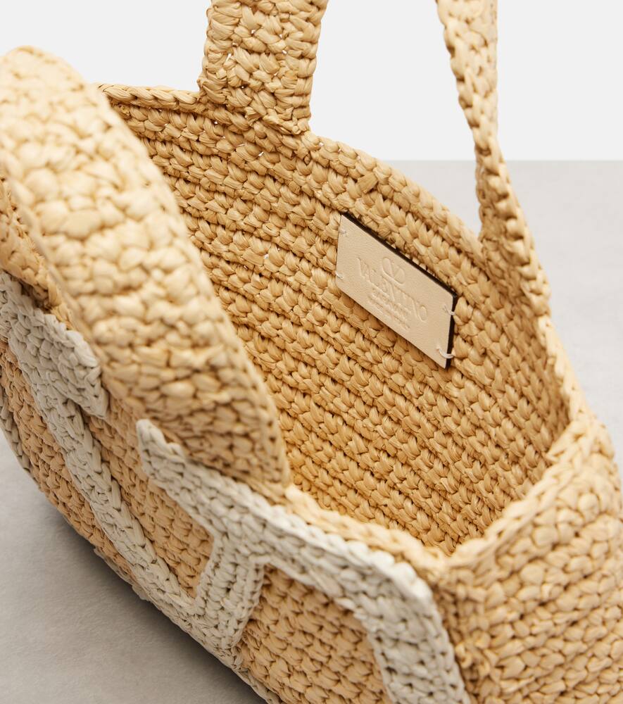 Valentino Large Raffia Viva Superstar Crochet Tote Bag