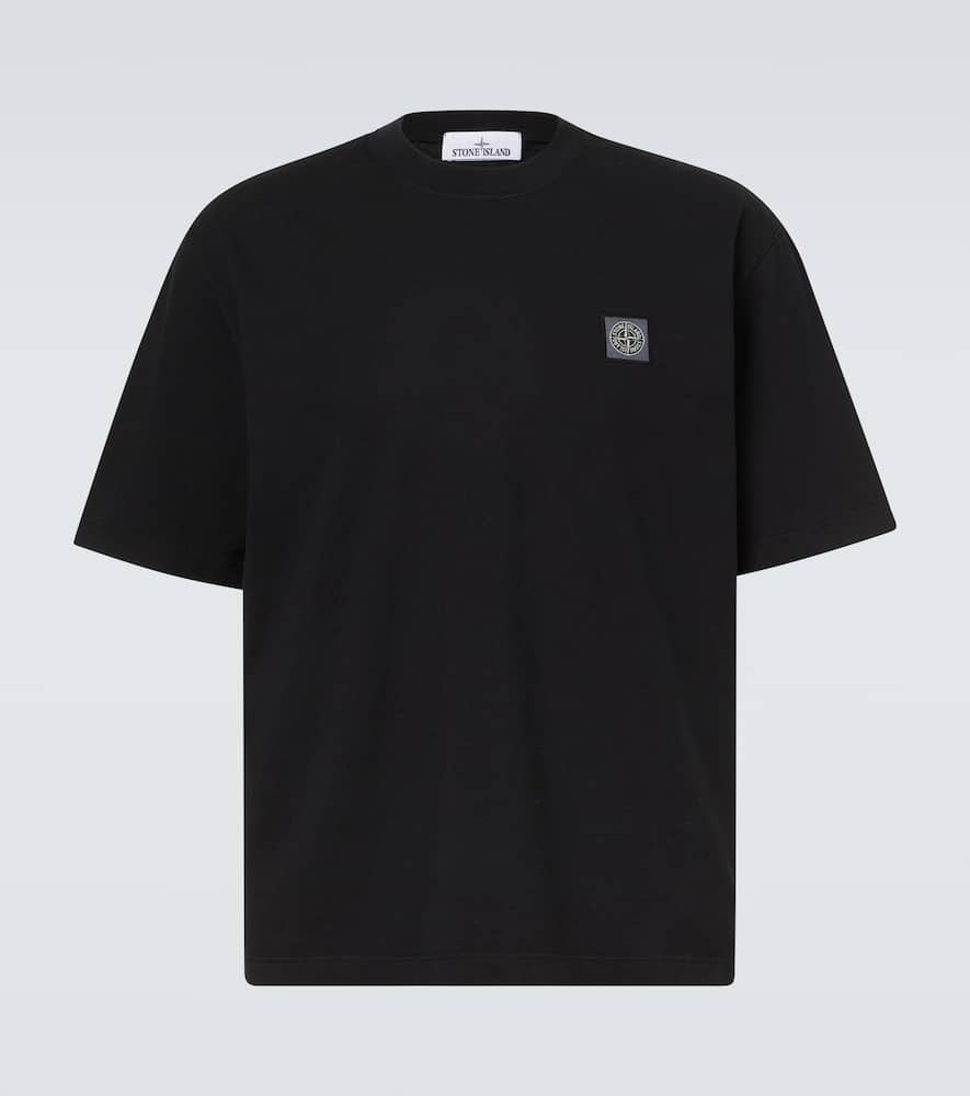 Embroidered cotton jersey T-shirt