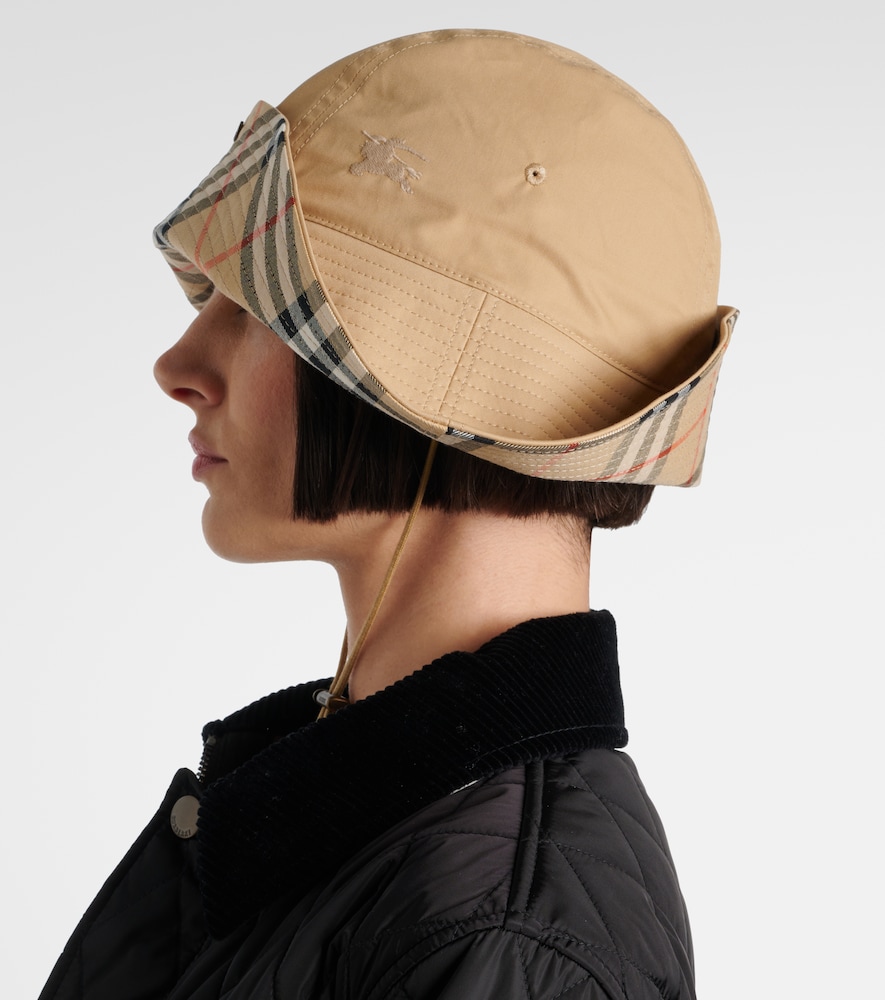 Burberry Check Gabardine Hat
