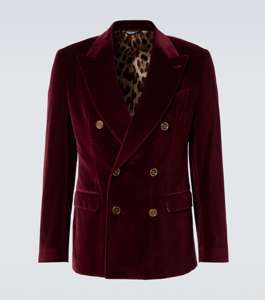 Dolce & Gabbana Double-breasted cotton velvet blazer