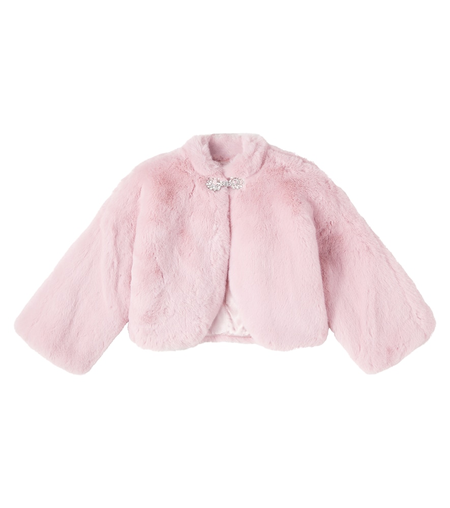 Tutu Du Monde Baby Promenade Faux Fur Jacket In Pink