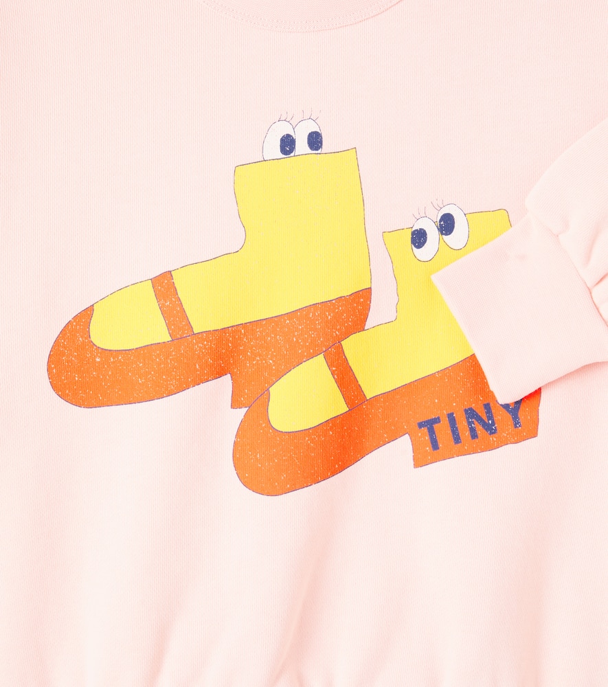 Tinycottons Walk Printed Cotton Jersey Sweatshirt In Pink