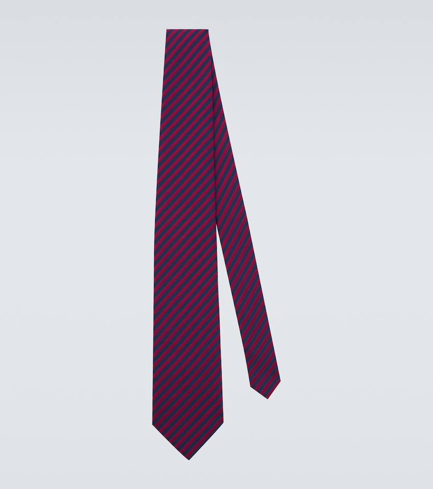Charvet Striped silk jacquard tie