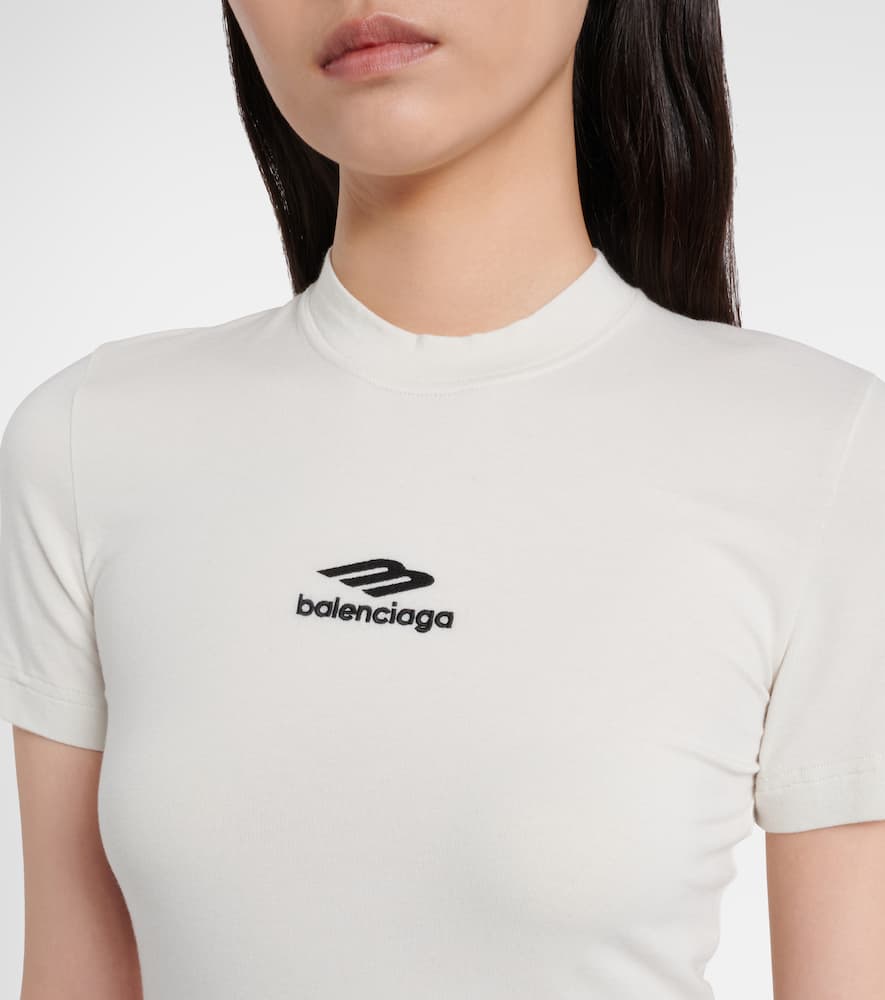 Balenciaga 3b Sports Icon Cotton-blend Jersey T-shirt In Neutral