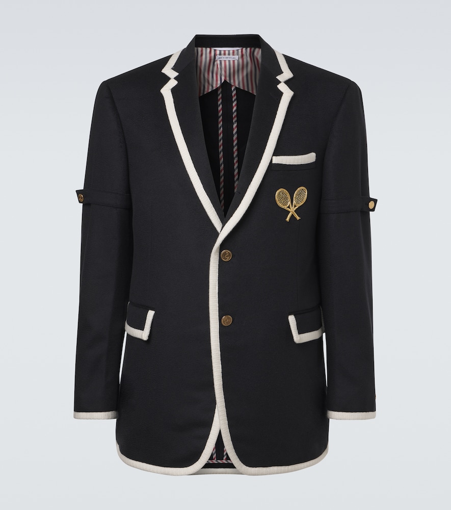 Thom Browne Blazer in cashmere con ricamo