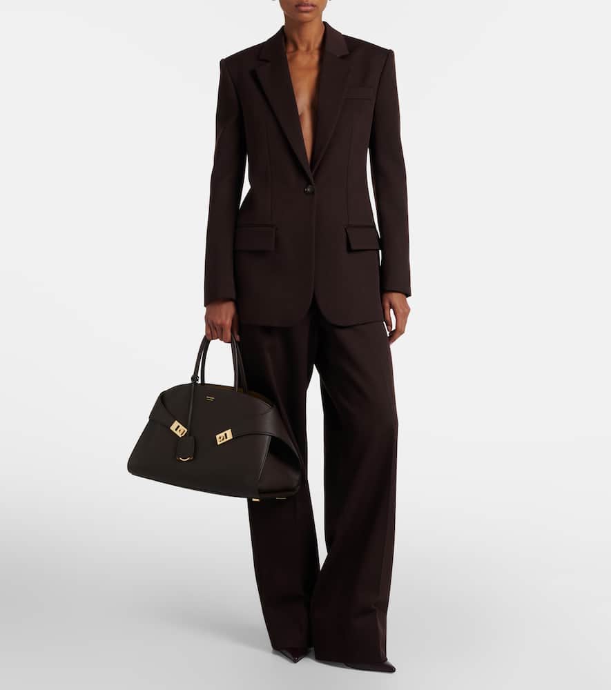 Ferragamo Hug M Leather Tote Bag Salvatore In Brown