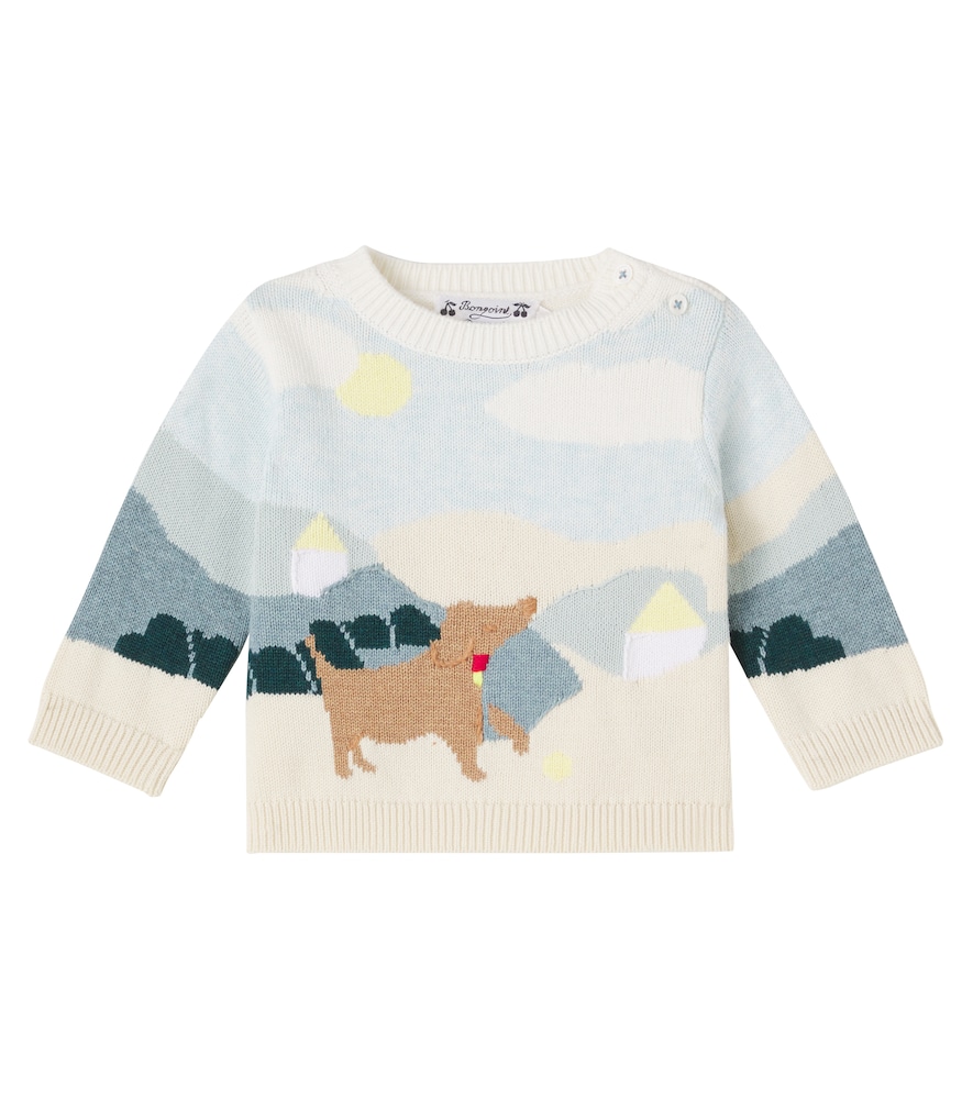 Bonpoint Multicoloured Almire Jacquard Cotton And Cashmere Sweater M Size 36 - Mytheresa