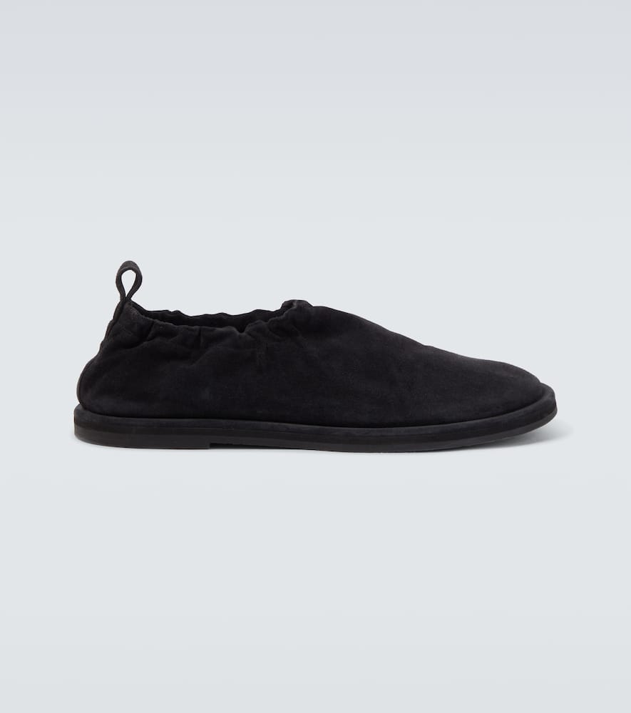 Studio Nicholson Korine Suede Slip-on Shoes In Black